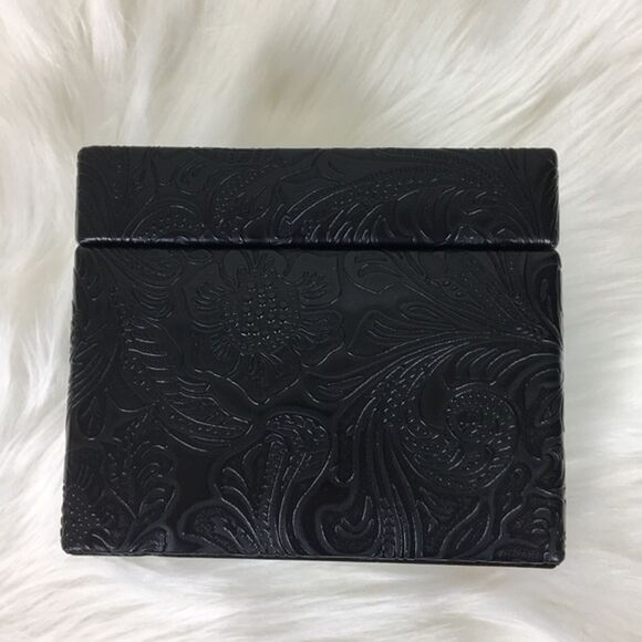 NWOT Jewelry Box Square Floral Tooled Dark Acadamia Gothic Steampunk Gift - Picture 5 of 8